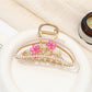 Beau - Sweet Floral Openwork Oval Claw Clip