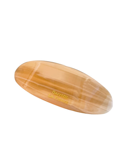 Beau - Simple Acetate Fiber Alloy Oval French Barrette