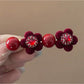 Beau - Red Velvet Flower Hair Clip