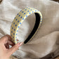 Gifty - Polka Dot Padded Fabric Wide Form Headband