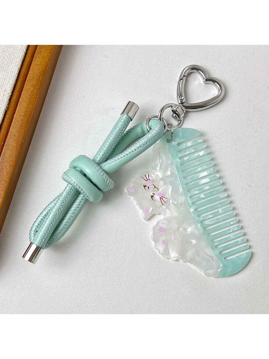 Keypus - Bow Animal Print Comb Keychain