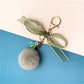Keypus - Lace Bow Pompom Bag Charm Keychain