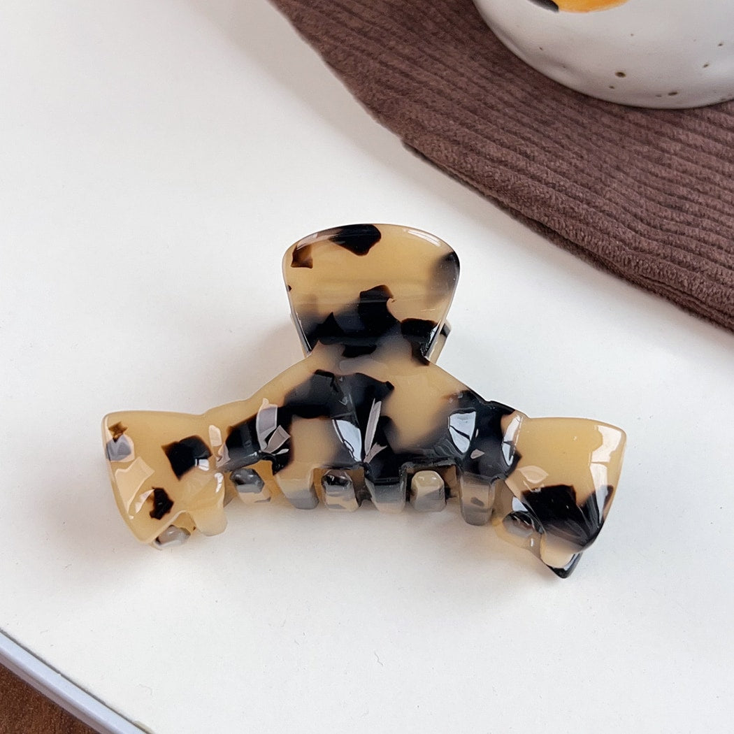 Beau - Geometric Acetate Bow Style Hair Claw Clip