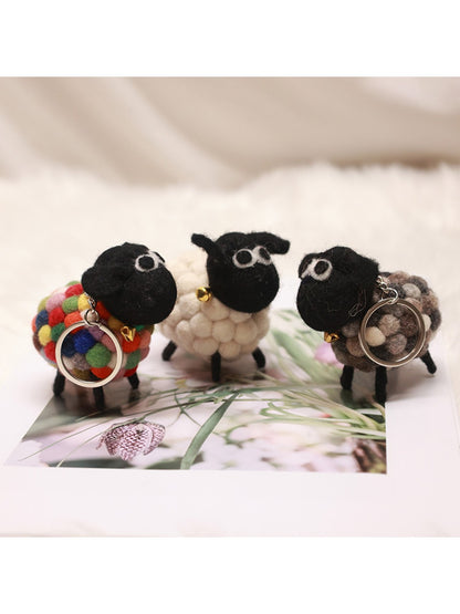 Keypus - Adorable Felt Sheep Keychain Plush Toy Cute