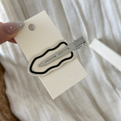 Beau - Plastic Alloy Irregular Wave Side Hair Clip