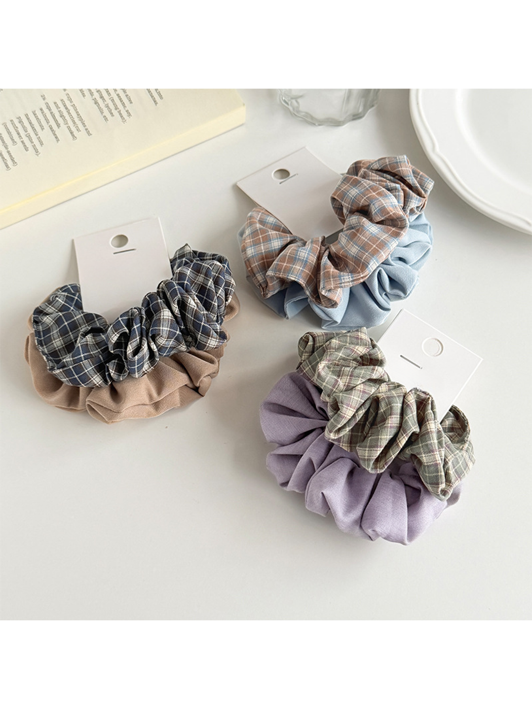 Gifty - Vintage Plaid Sweet Style Hair Scrunchie