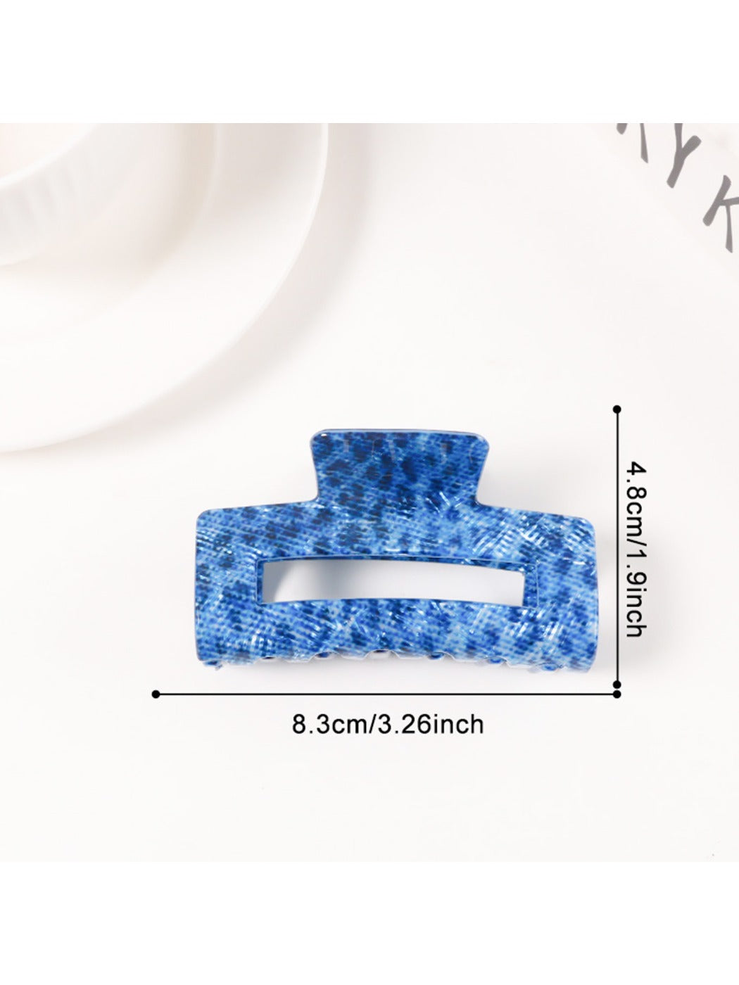 Beau - Fashionable Leopard Print Geometric Claw Clip