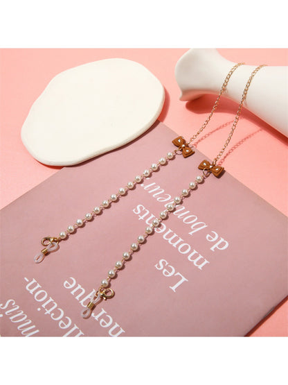 Velra - Bow Accented Beaded Eyeglass Strap