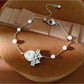 Lovra - Heart Accent Synthetic Zirconia Bracelet