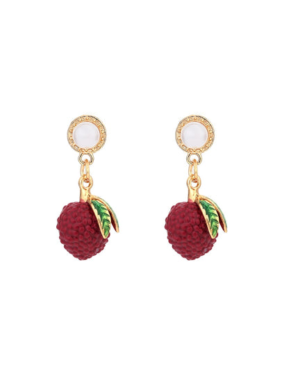 Earedge - Sweet Style Dimensional Lychee Dangle Earrings