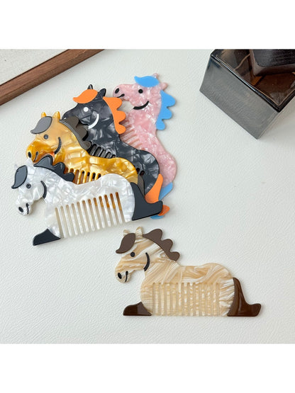 Camerow - Cute Cartoon Pony Wide Tooth Comb