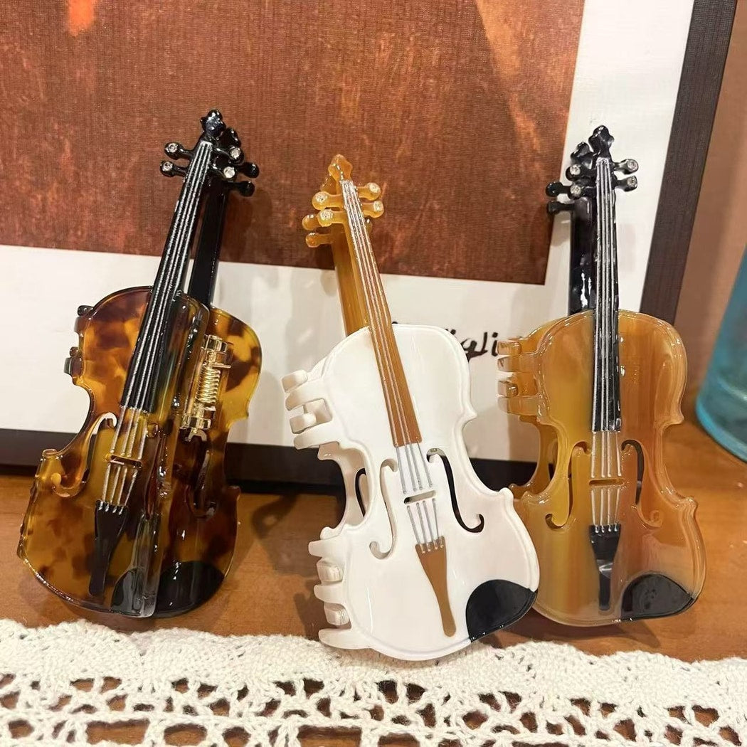 Beau - Violin Shaped Acetate Claw Clip