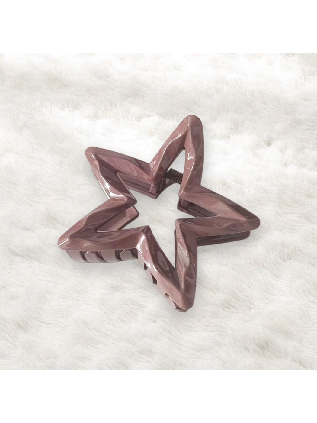 Beau - Minimalist Glossy Hollow Star Hair Claw Clip