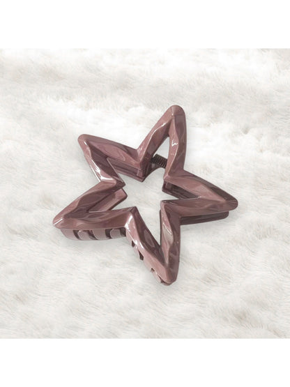 Beau - Minimalist Glossy Hollow Star Hair Claw Clip