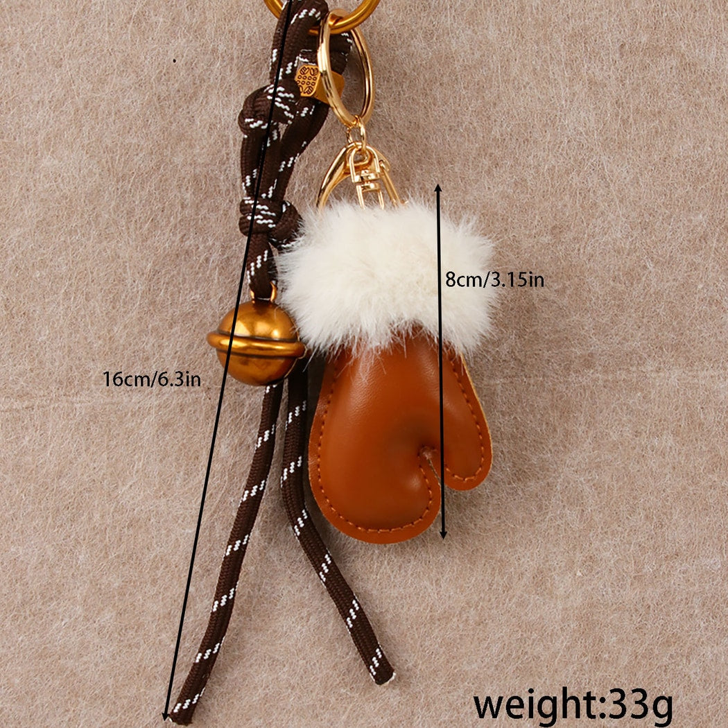 Keypus - Glove Shaped Woven Cord Plush Bag Charm Keychain