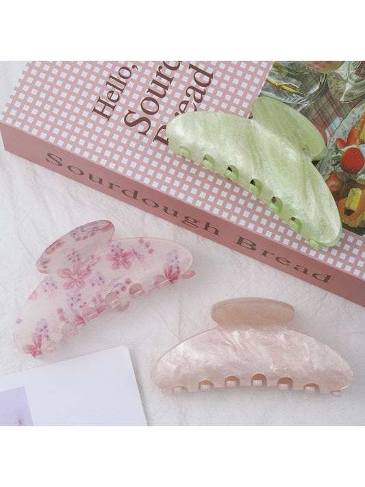Beau - Pastel Colored Half Moon Claw Clip