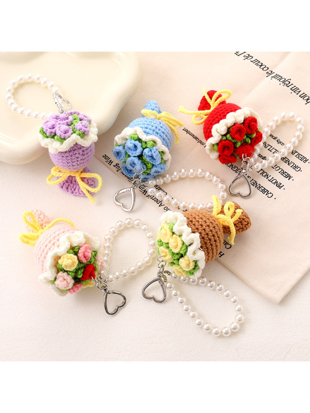 Keypus - Rose handbag pendant