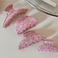 Beau - Pink Rose Patterned Hair Claw Clip