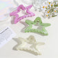 Beau - Glitter Star Shaped Plastic Alloy Claw Clip