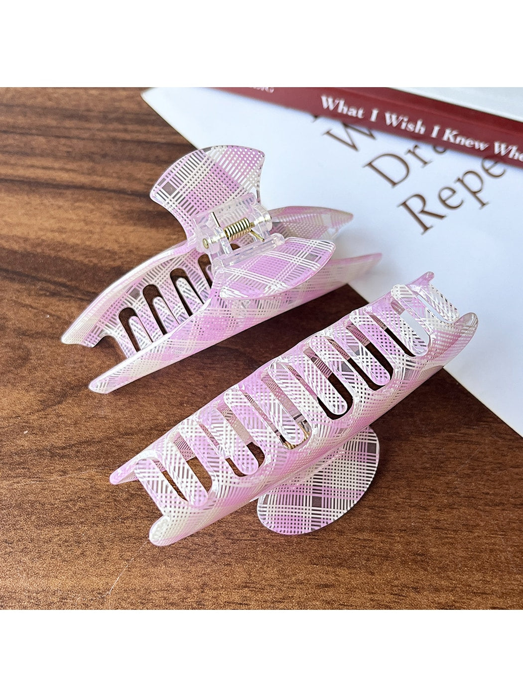 Beau - Geometric Acetate Fiber Alloy Claw Hair Clip