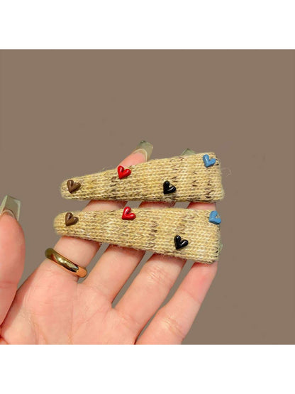 Beau - Color-Blocked Heart-Shaped Hair Clip