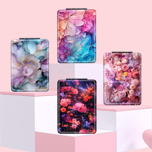 Mirroray - Gradient Floral Compact Travel Makeup Mirror