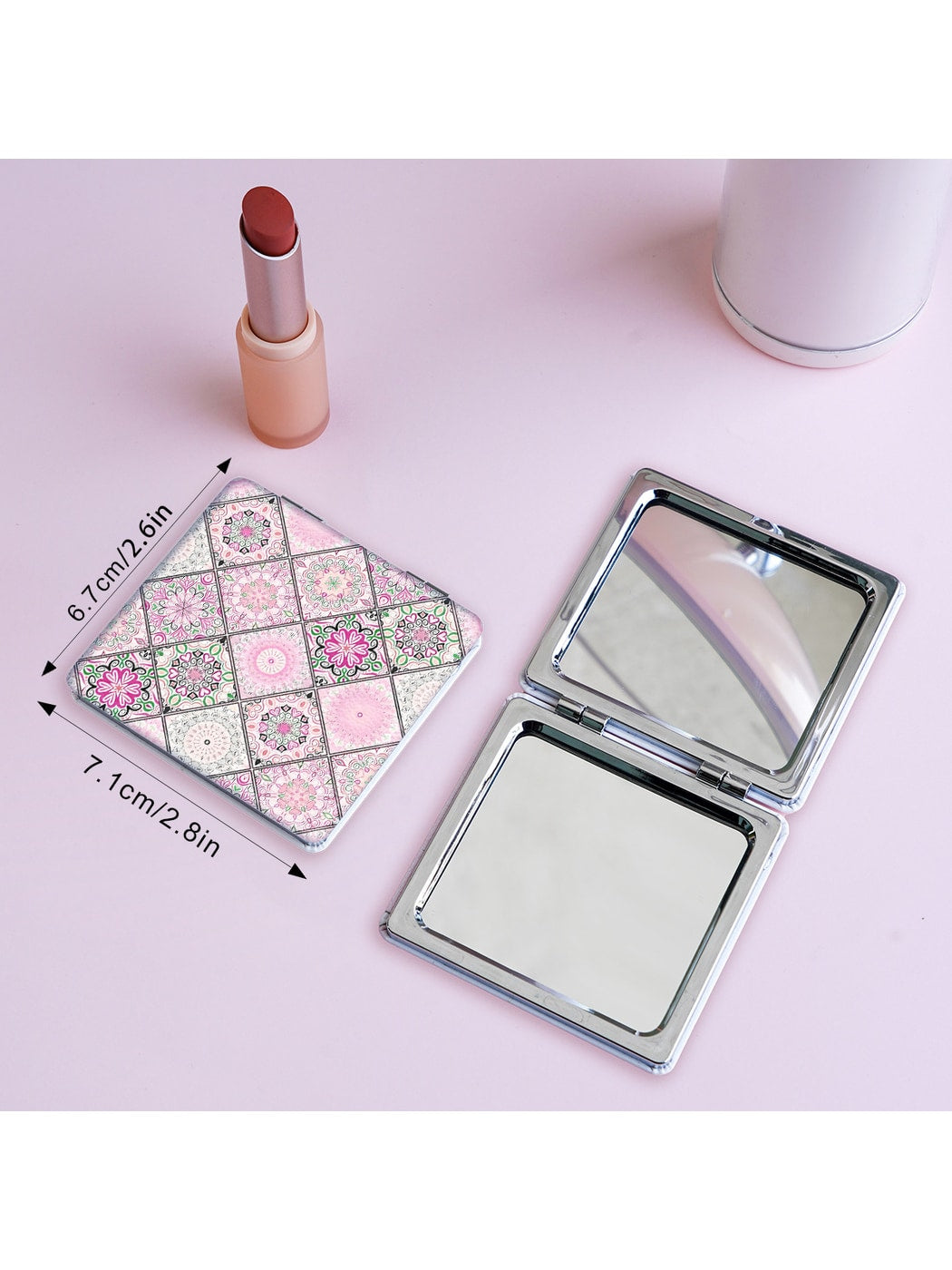 Mirroray - Portable Printed Compact Foldable Makeup Mirror