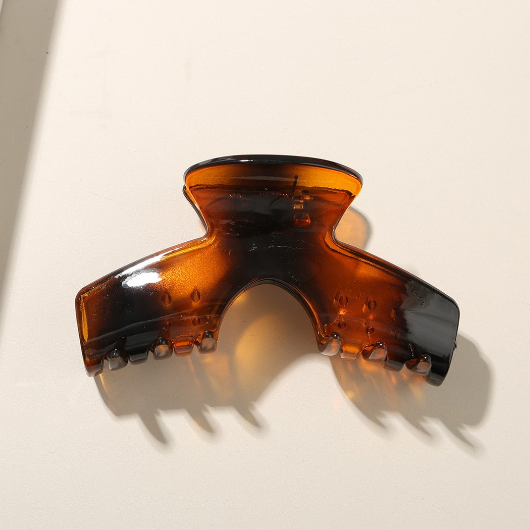 Beau - Simple Arc Shape Glossy Fashion Claw Clip