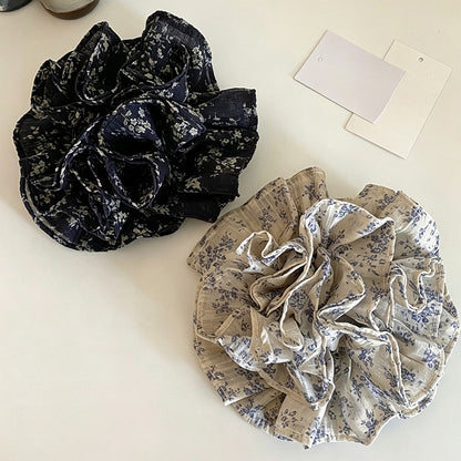 Gifty - Vintage Double Layer Floral Print Scrunchie