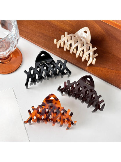 Beau - Retro Acetic Acid Cross Hollow Hair Clip