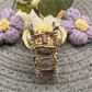 Beau - Floral Leaf Accent Alloy Claw Hair Clip