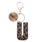 Keypus - Leopard Print Oil-Edged Letter Keychain