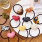 Gifty - Candy Color Heart Acetate Hair Ties Ponytail