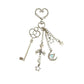 Keypus - Alloy Plastic Heart Key Shape Bag Charm Keychain