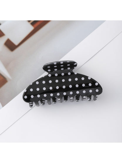 Beau - Retro Polka Dot Half Moon Claw Clip