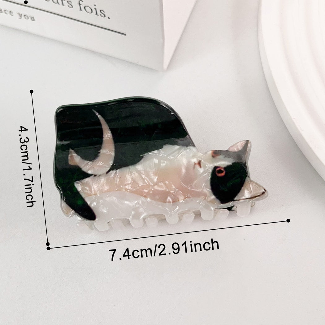 Beau - Cute Cat Shaped Glossy Claw Clip