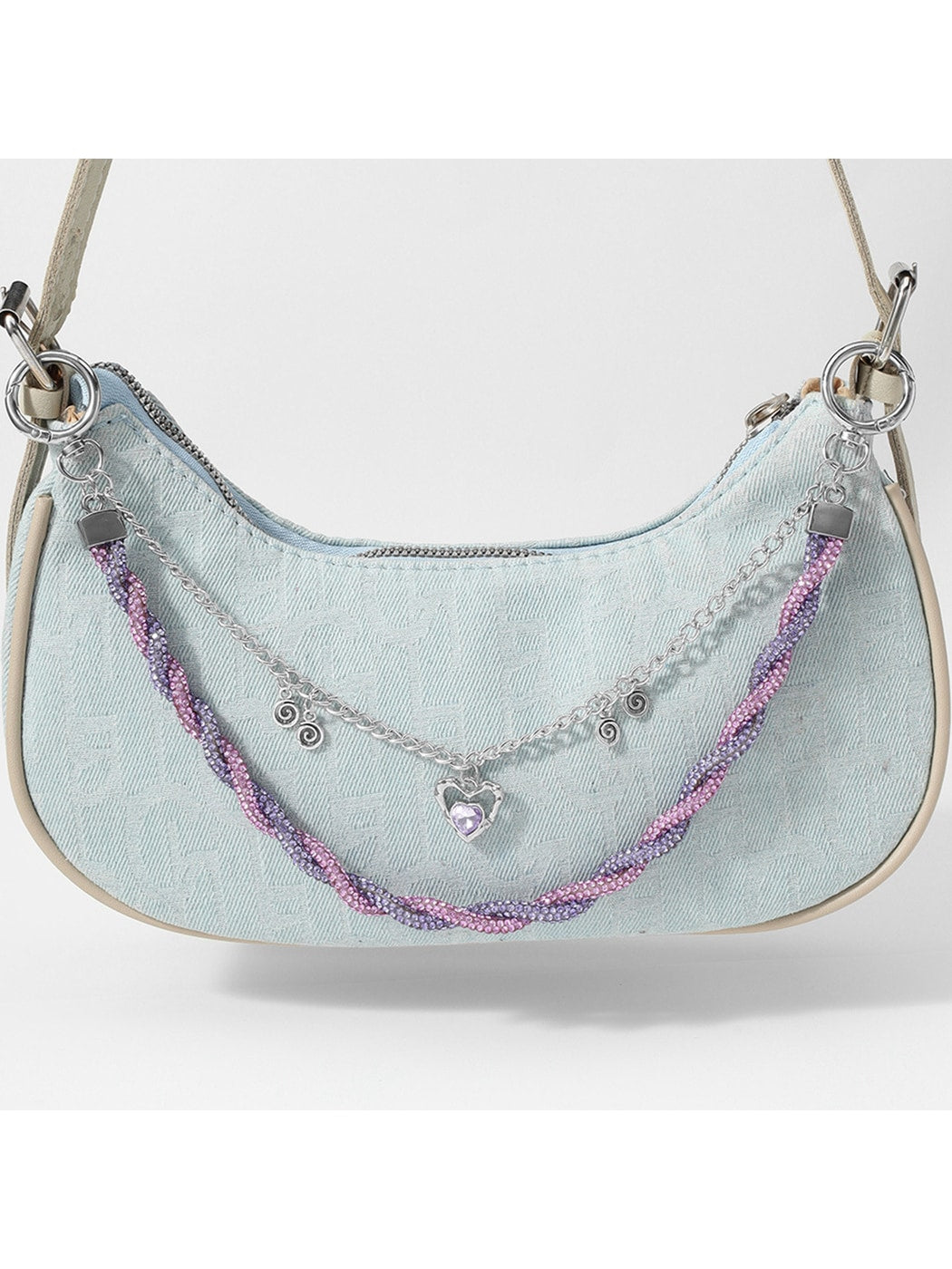 Keypus - Y2K Heart Chain Decorative Bag Charm Keychain