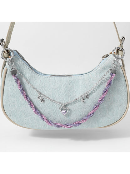 Keypus - Y2K Heart Chain Decorative Bag Charm Keychain