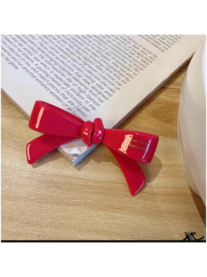 Beau - Bow Shaped Acrylic Duckbill Decorative Hair Clip