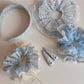Gifty - Plaid Lace Trim Pleated Fabric Scrunchie