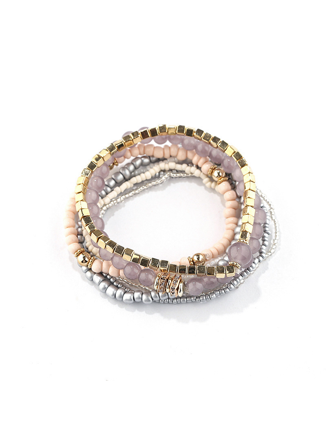 Lovra - Square Beaded Bohemian Multilayer Bracelet