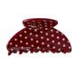 Beau - Polka Dot Fan Shape Acetate Claw Clip