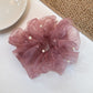 Gifty - Sweet Sheer Beaded Ruffle Scrunchie