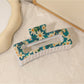 Beau - Square Openwork Floral Hair Claw Clip
