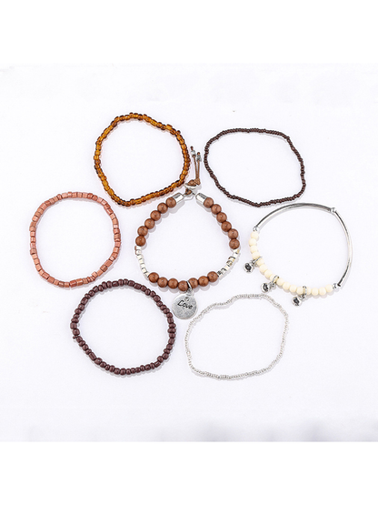 Lovra - Bohemian Layered Beaded Pendant Bracelet