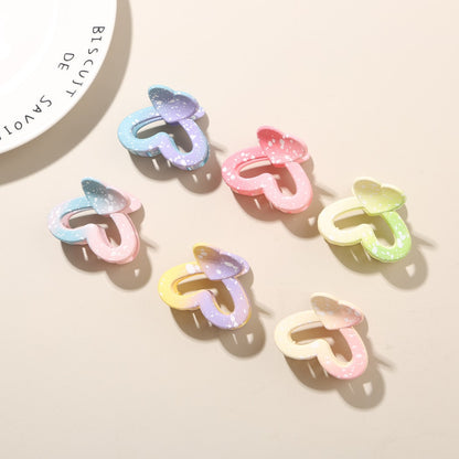 Beau - Gradient Heart Shape PS Alloy Claw Clip