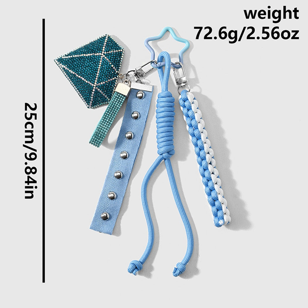 Keypus - Y2K Style Star Design Cord Keychain