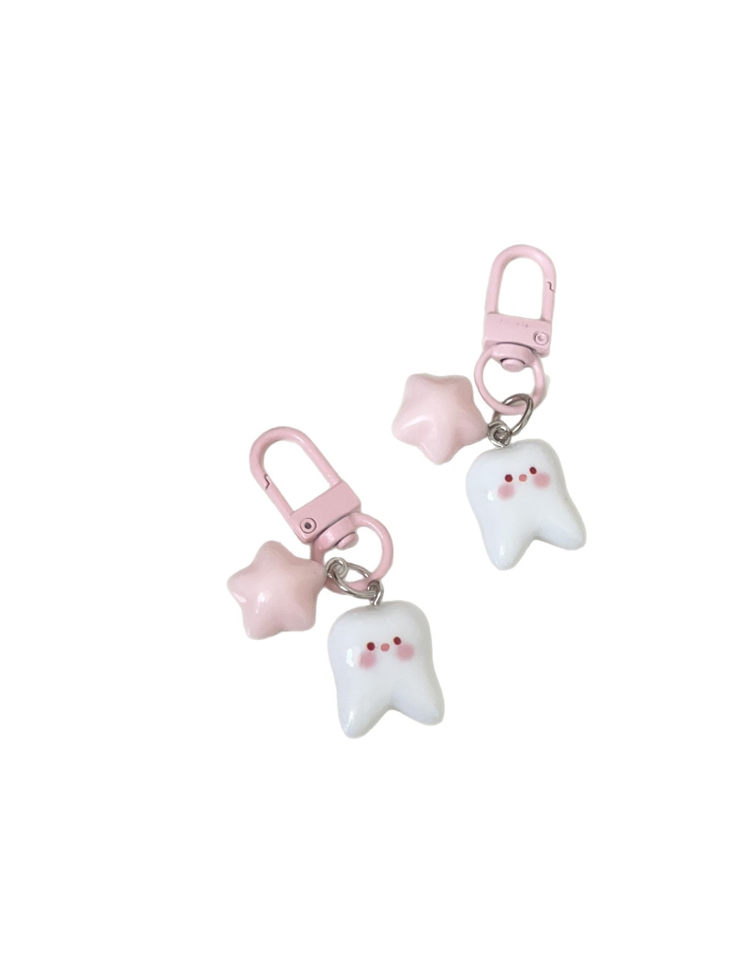 Keypus - Cute Tooth and Star Bag Charm Keychain