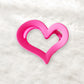 Beau - Modern Minimalist Hollow Heart Plastic Claw Clip