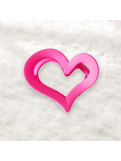 Beau - Modern Minimalist Hollow Heart Plastic Claw Clip